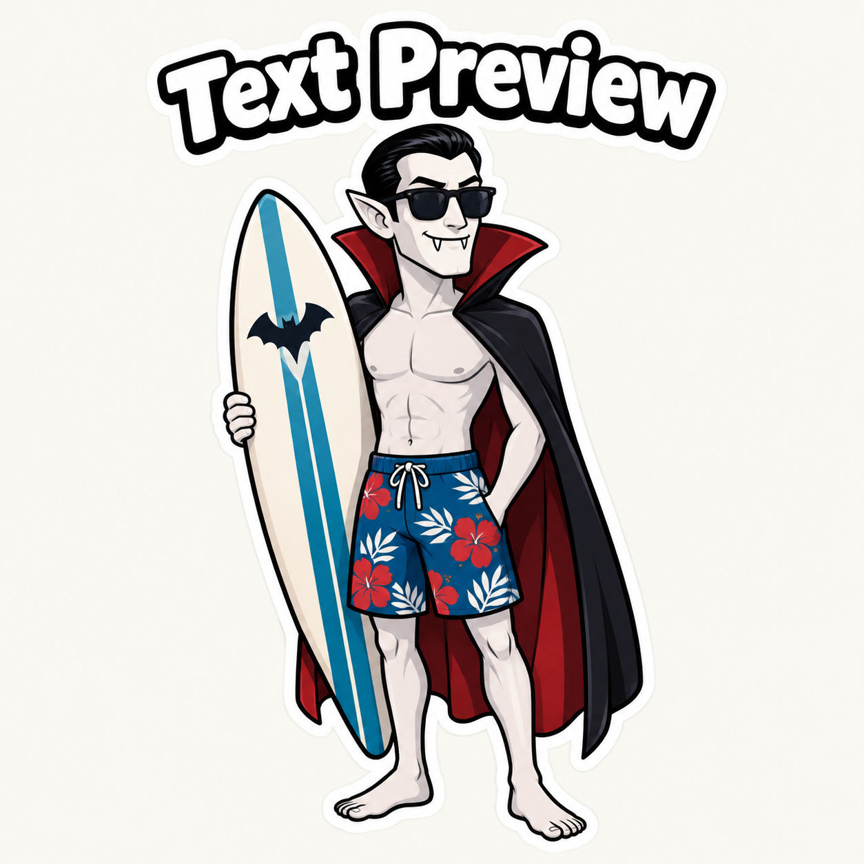 Surf Dracula Meme Sticker Pack 캐릭터 이미지