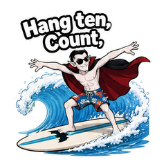 Surf Dracula Meme Sticker Pack sticker 1