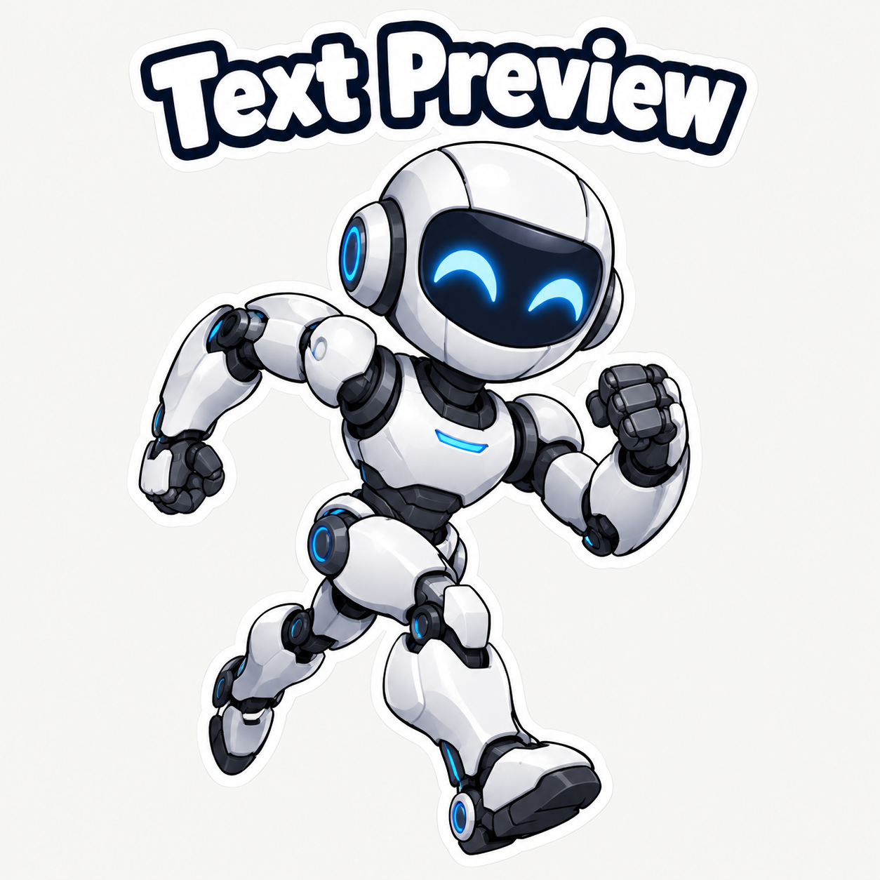 Speedy Robot Sprinter Stickers character image