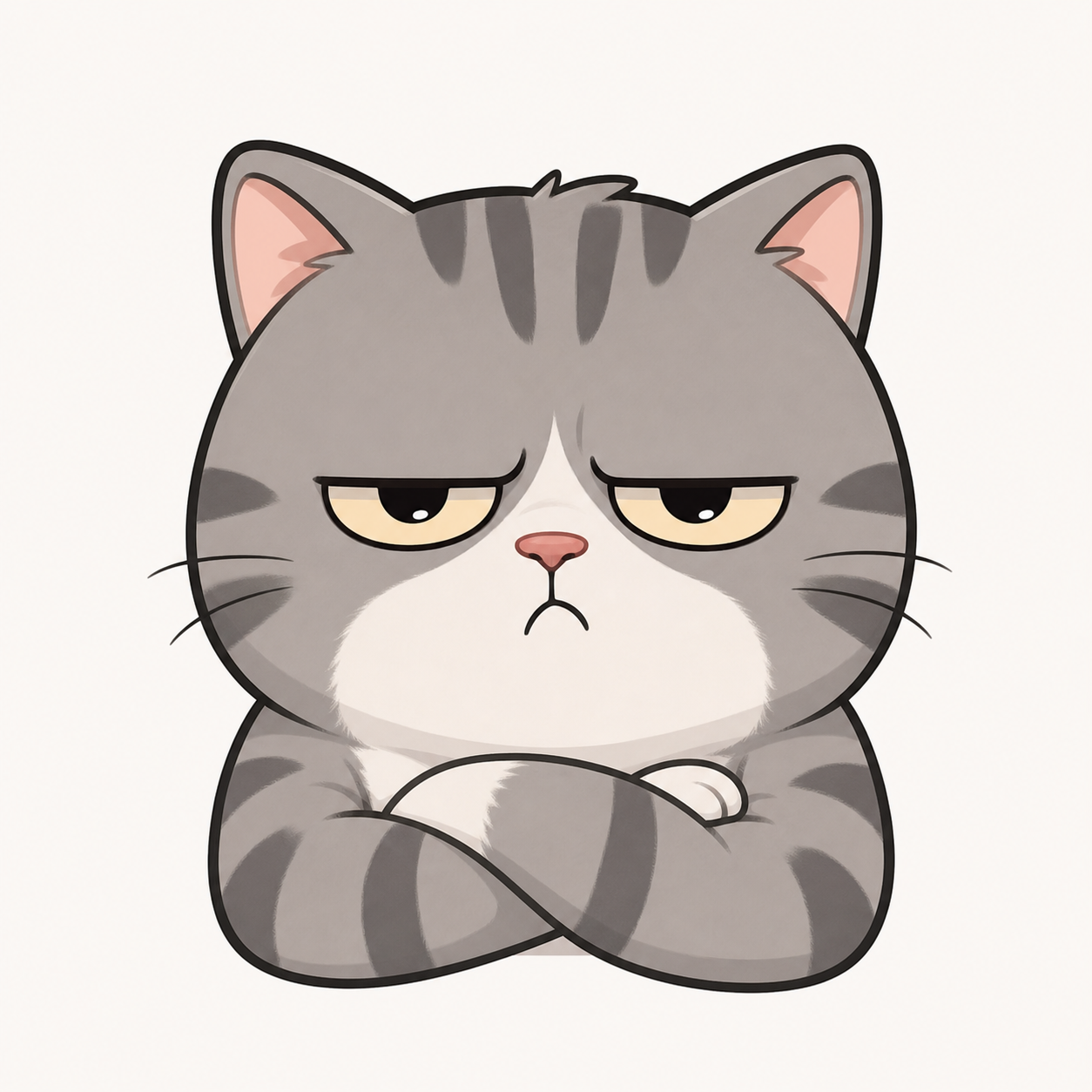 Grumpy Cat Cartoon Sticker Pack角色图
