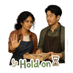 Nadia and Eli at Seed Library sticker 4