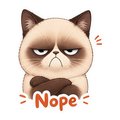 Grumpy Cat Fan Stickers #1