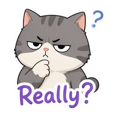 Grumpy Cat Cartoon Sticker Pack #3