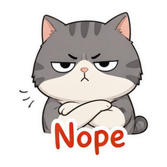 Grumpy Cat Cartoon Sticker Pack #1
