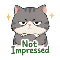 Grumpy Cat Cartoon Sticker Pack #4