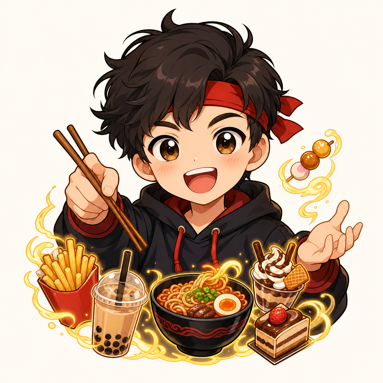 Food Jutsu Sticker Pack 캐릭터 이미지