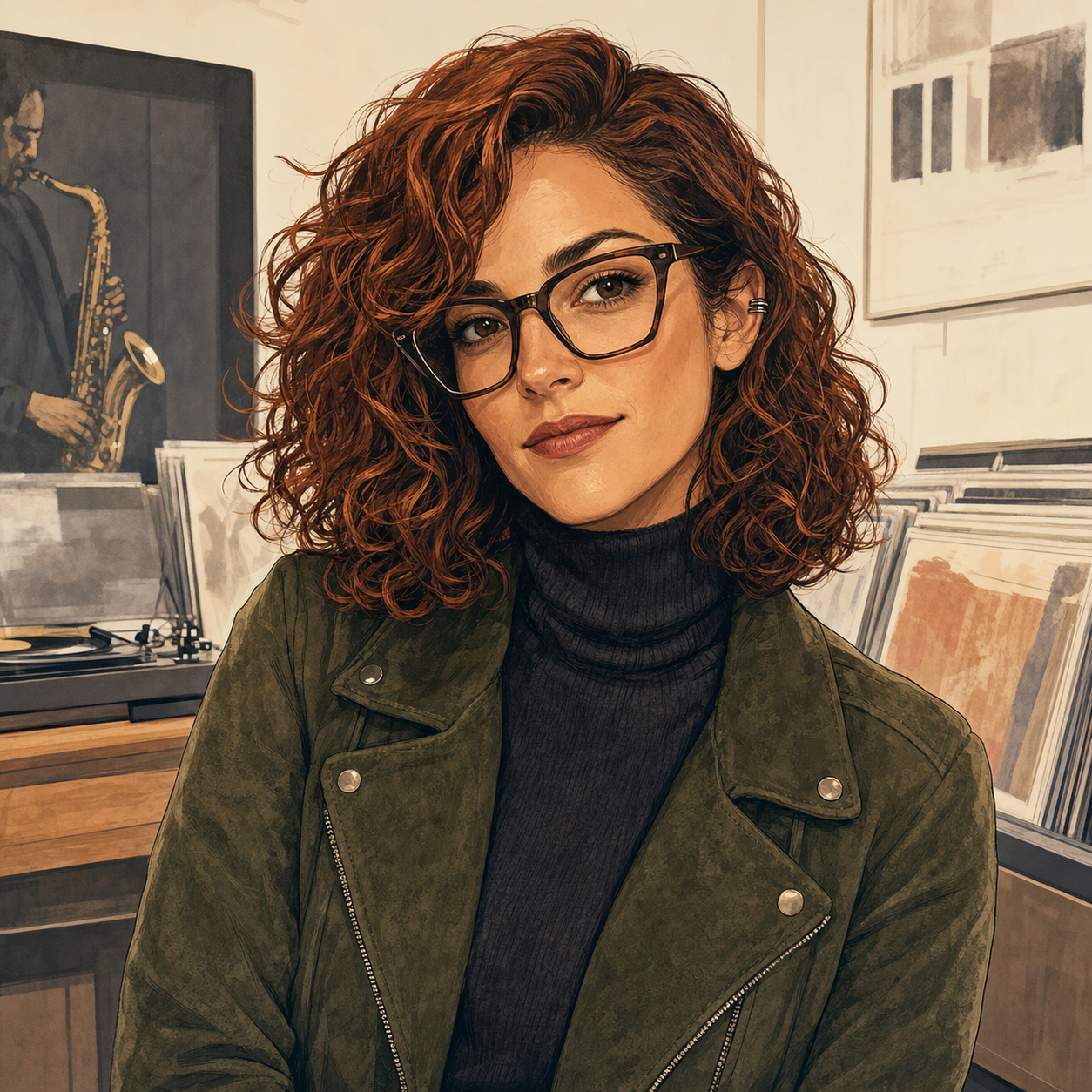 Nia at the Record Shop