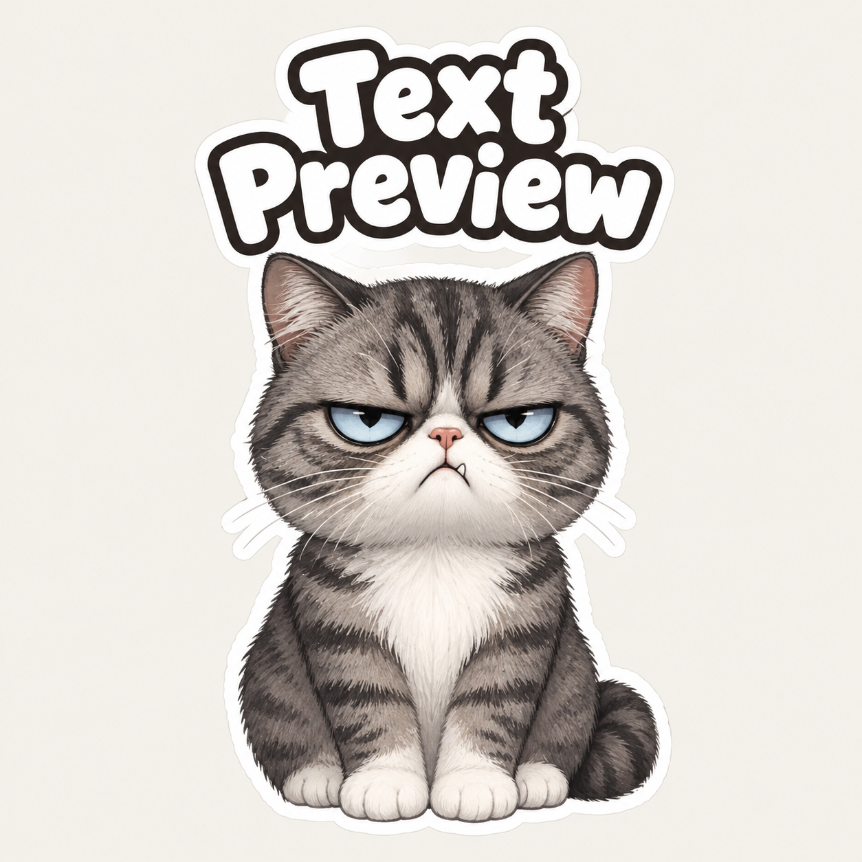 Grumpy Cat Meme Reaction Stickers 캐릭터 이미지