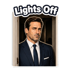 Jon Hamm Turn the Lights Off sticker 3