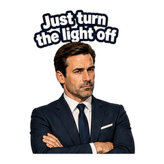 Jon Hamm Turn the Lights Off sticker 1