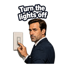 Jon Hamm Turn the Lights Off sticker 2