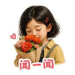 小岚逛花市 sticker 2