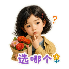 小岚逛花市 sticker 3
