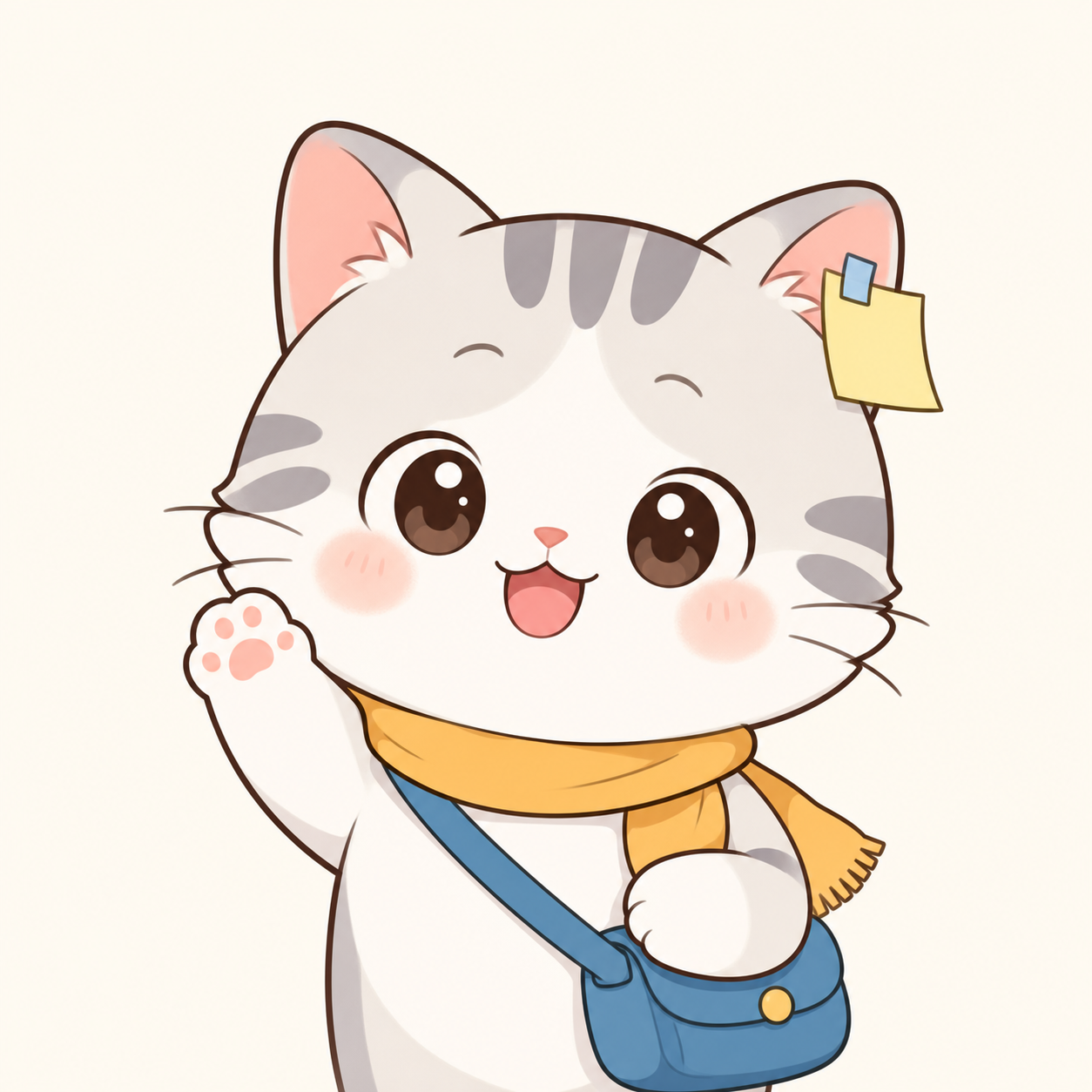 便签小助猫角色图