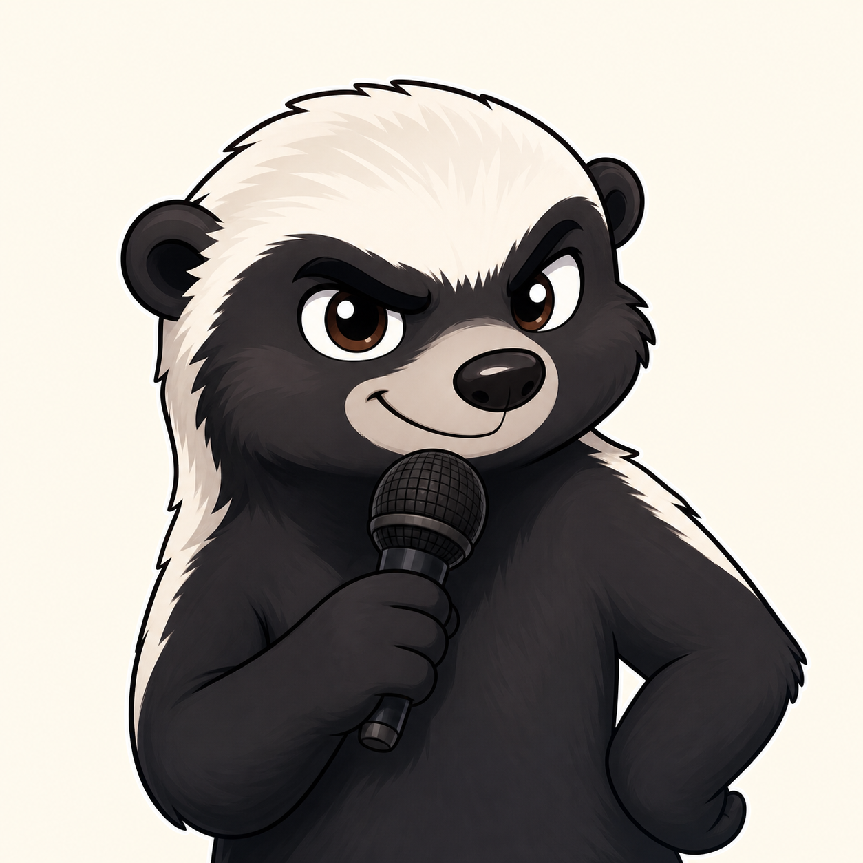 Imagen del personaje de Honey Badger Cartoon Sticker Pack