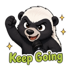 Honey Badger Cartoon Sticker Pack #3