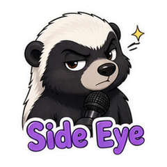 Honey Badger Cartoon Sticker Pack #4