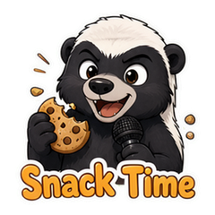 Honey Badger Cartoon Sticker Pack #2
