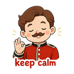 Keep Calm Cartoon Sticker Pack #1