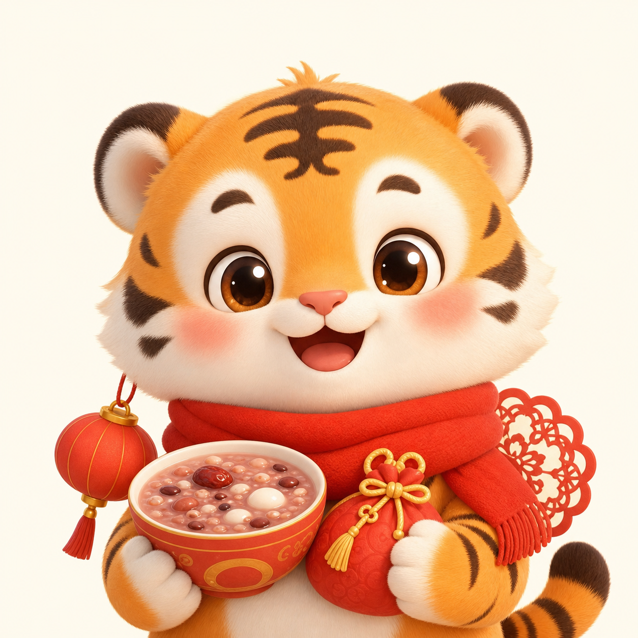 腊八福虎小年角色图