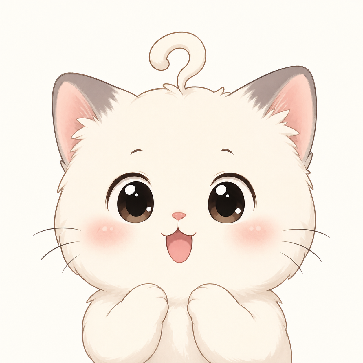 问号猫三连角色图