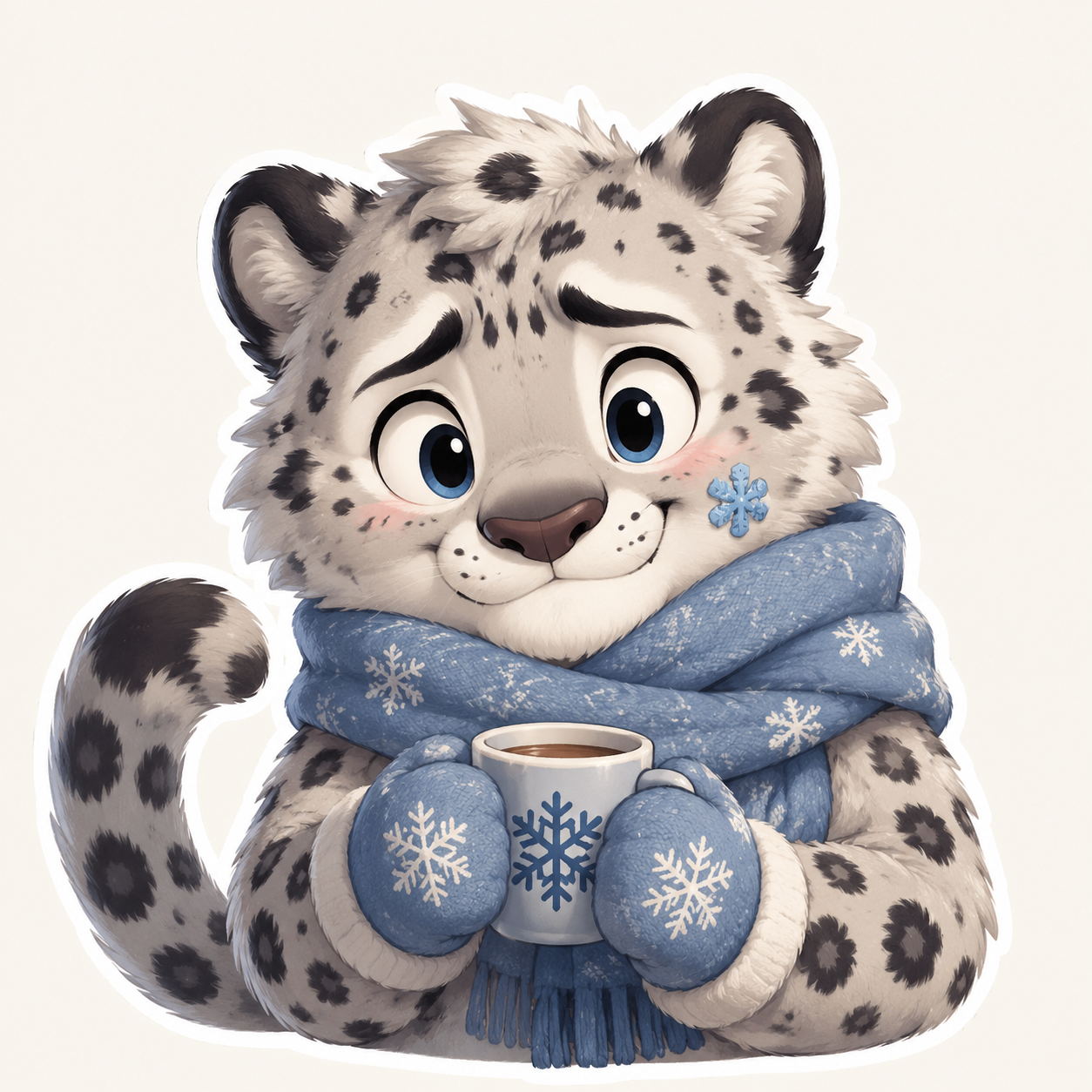 Clumsy Snow Leopard Reactions character image
