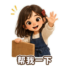 木版桌边的栩然 sticker 4