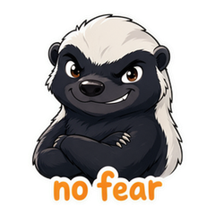 Honey Badger Cartoon Sticker Pack #1