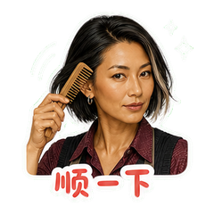 后台发型师闻岚 sticker 2