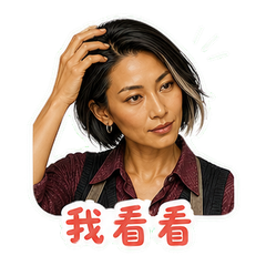 后台发型师闻岚 sticker 1