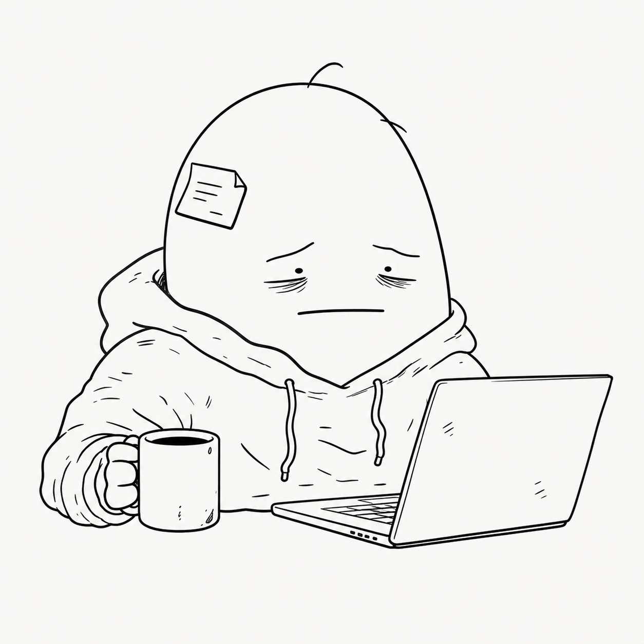 Deadpan Line Replies character image