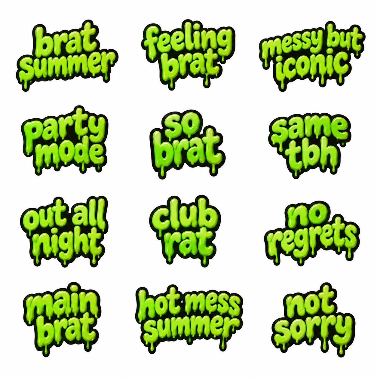 Brat Summer Meme Stickers character image