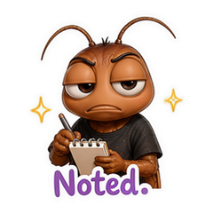 Parody Roach Reactions sticker 3