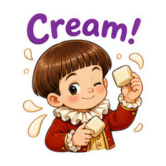 Berries and Cream Cartoon Stickers #2