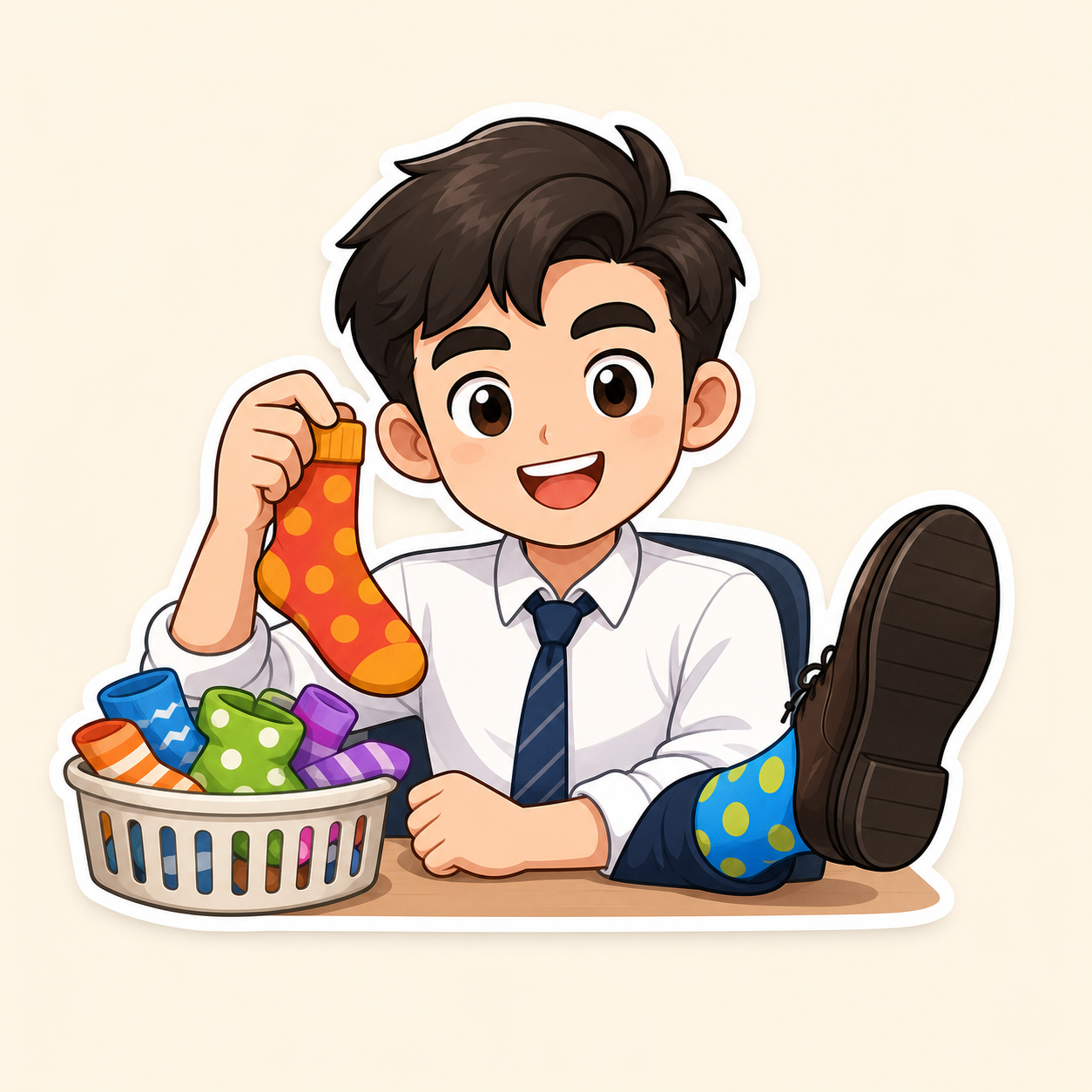 Quirky Socks Office Stickers角色图