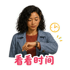 候船厅里的默契 sticker 2