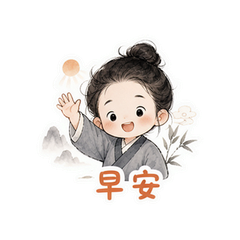 水墨晨安帖 #1