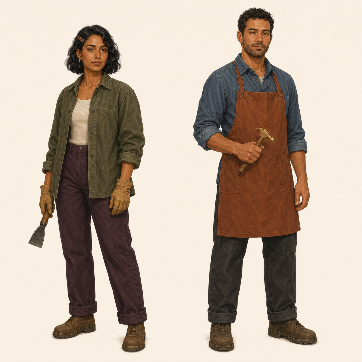 Leila and Tomas Mend a Canoe character image