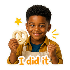 Milo Makes Pretzels sticker 1