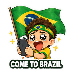 Come To Brazil Meme Fan sticker 1