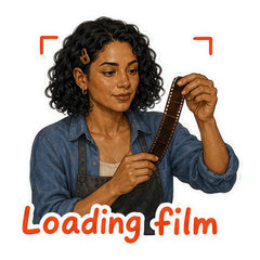 Nadia and Felix in the Darkroom sticker 3