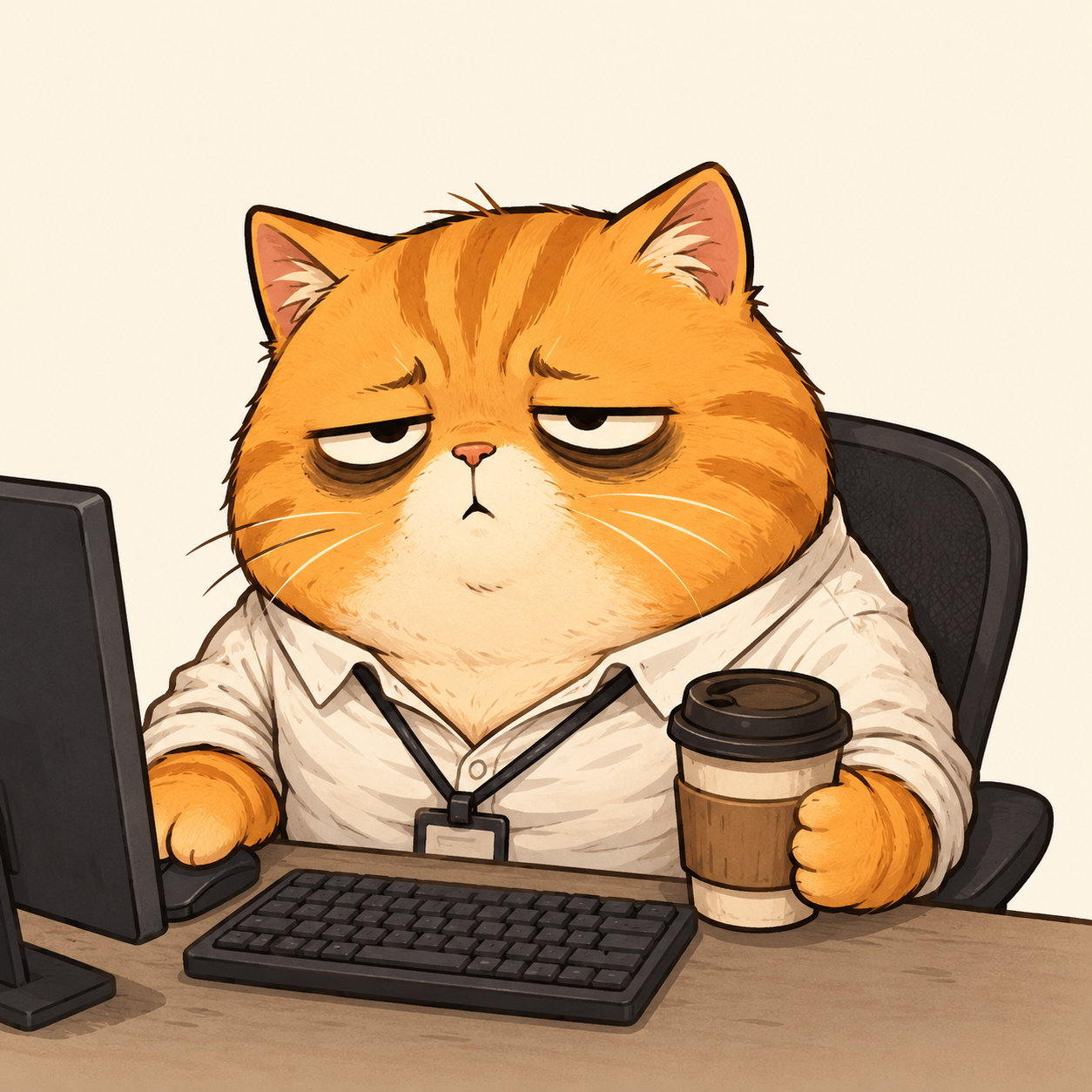 摆烂橘猫打工人
