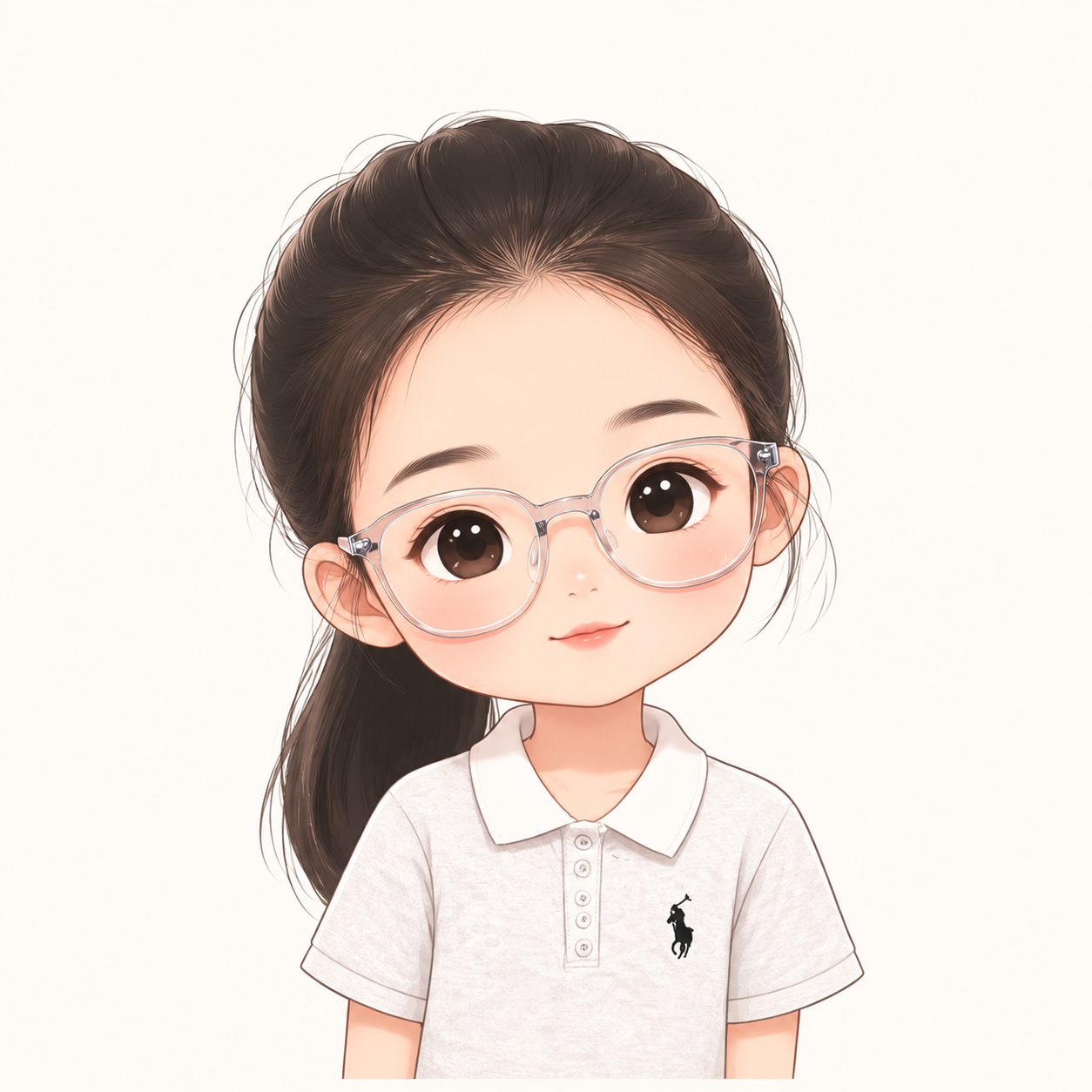 眼镜女孩小情绪 角色圖