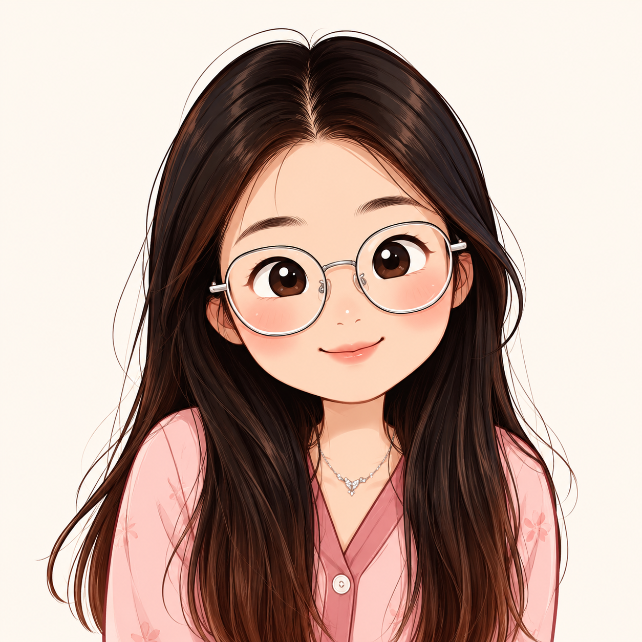 软萌眼镜女孩 角色圖