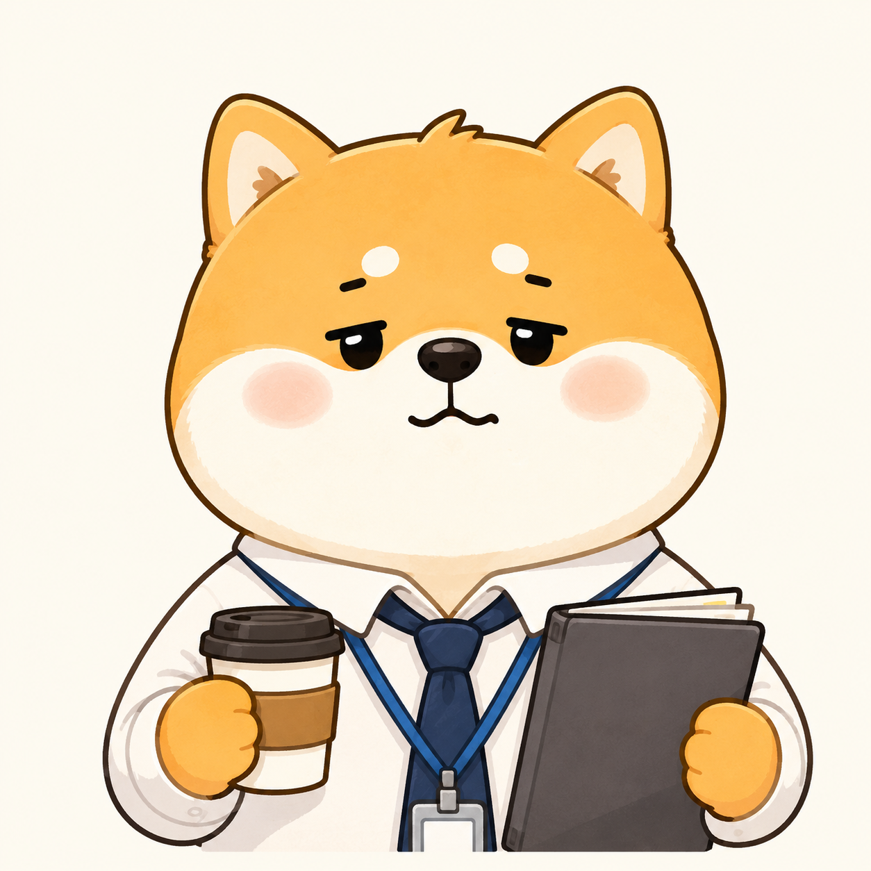打工人柴犬角色图