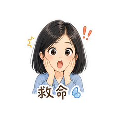 呆萌短发女孩 #2
