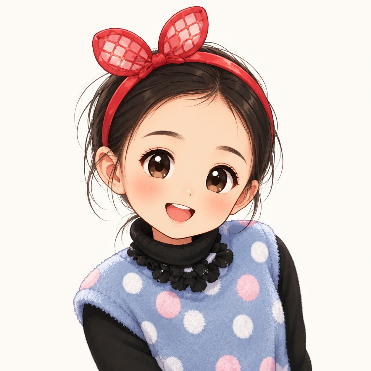 蝴蝶结少女日常角色图