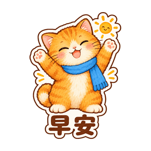 验收橘猫 sticker 1